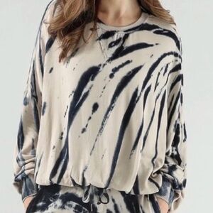 Young Fabulous & Broke Black and Cream Sweatshirt